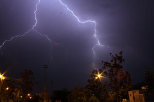 Noche de tormenta en Granada